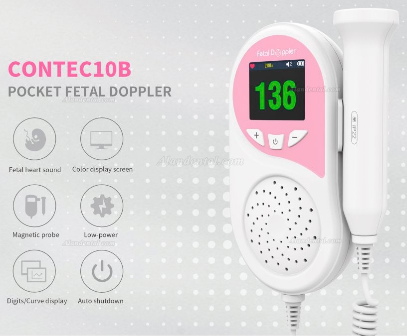 CONTEC 10B Baby Sound Monitor Pocket Fetal Doppler